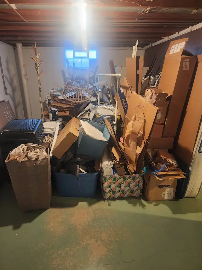 Roll-off dumpster container at job site for 4 Yard Dumpster Rental in Pennsburg